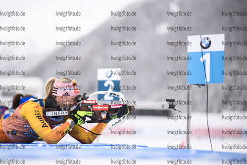 11.02.2020, xkvx, Biathlon IBU Weltmeisterschaft Antholz, Training Damen und Herren, v.l. Denise Herrmann (Germany) in aktion am Schiessstand / at the shooting range