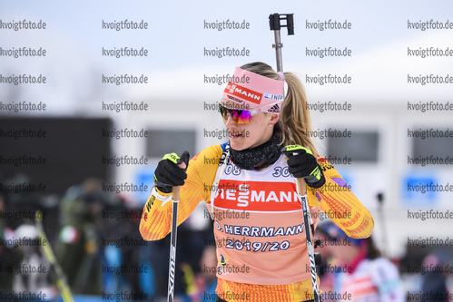 11.02.2020, xkvx, Biathlon IBU Weltmeisterschaft Antholz, Training Damen und Herren, v.l. Denise Herrmann (Germany) in aktion / in action competes