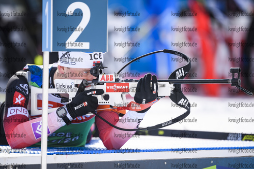 11.02.2020, xkvx, Biathlon IBU Weltmeisterschaft Antholz, Training Damen und Herren, v.l. Tarjei Boe (Norway) in aktion am Schiessstand / at the shooting range