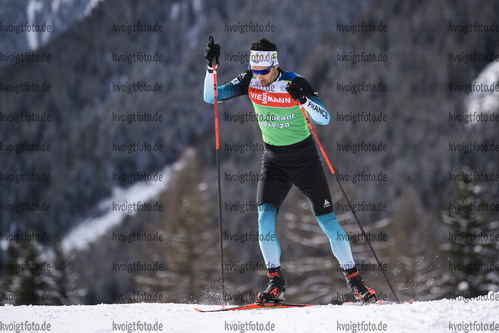 11.02.2020, xkvx, Biathlon IBU Weltmeisterschaft Antholz, Training Damen und Herren, v.l. Martin Fourcade (France) in aktion / in action competes