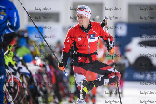 12.02.2020, xkvx, Biathlon IBU Weltmeisterschaft Antholz, Training Damen und Herren, v.l. Felix Leitner (Austria) schaut / looks on