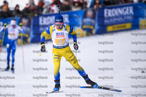 13.02.2020, xkvx, Biathlon IBU Weltmeisterschaft Antholz, Mixed Staffel, v.l. Jesper Nelin (Sweden) in aktion / in action competes