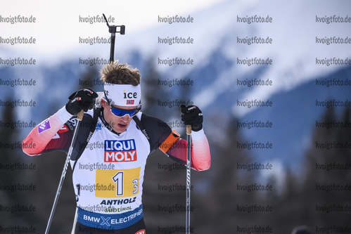 13.02.2020, xkvx, Biathlon IBU Weltmeisterschaft Antholz, Mixed Staffel, v.l. Tarjei Boe (Norway) in aktion / in action competes
