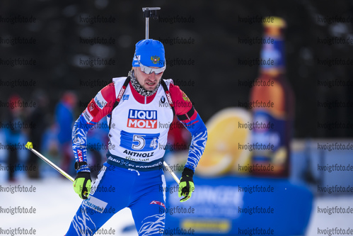 13.02.2020, xkvx, Biathlon IBU Weltmeisterschaft Antholz, Mixed Staffel, v.l. Alexander Loginov (Russia) in aktion / in action competes