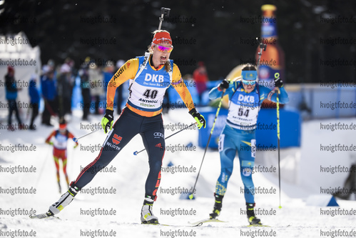 14.02.2020, xkvx, Biathlon IBU Weltmeisterschaft Antholz, Sprint Damen, v.l. Denise Herrmann (Germany) in aktion / in action competes