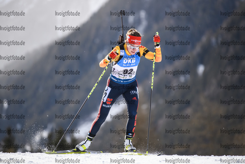 14.02.2020, xkvx, Biathlon IBU Weltmeisterschaft Antholz, Sprint Damen, v.l. Janina Hettich (Germany) in aktion / in action competes