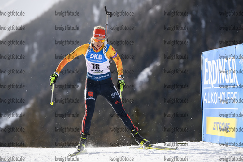 14.02.2020, xkvx, Biathlon IBU Weltmeisterschaft Antholz, Sprint Damen, v.l. Karolin Horchler (Germany) in aktion / in action competes