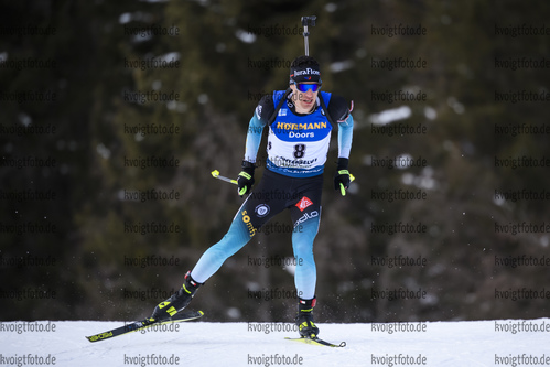15.02.2020, xkvx, Biathlon IBU Weltmeisterschaft Antholz, Sprint Herren, v.l. Quentin Fillon Maillet (France) in aktion / in action competes