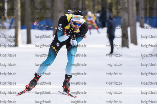 15.02.2020, xkvx, Biathlon IBU Weltmeisterschaft Antholz, Sprint Herren, v.l. Martin Fourcade (France) in aktion / in action competes