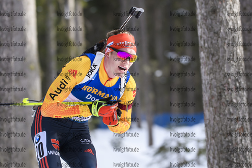15.02.2020, xkvx, Biathlon IBU Weltmeisterschaft Antholz, Sprint Herren, v.l. Benedikt Doll (Germany) in aktion / in action competes