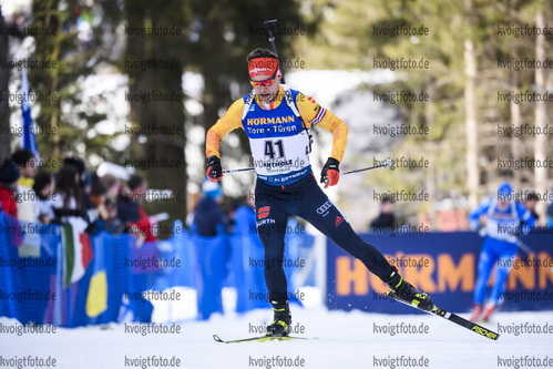 15.02.2020, xkvx, Biathlon IBU Weltmeisterschaft Antholz, Sprint Herren, v.l. Philipp Horn (Germany) in aktion / in action competes