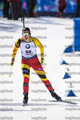 16.02.2020, xkvx, Biathlon IBU Weltmeisterschaft Antholz, Verfolgung Damen, v.l. Lotte Lie (Belgium) in aktion / in action competes