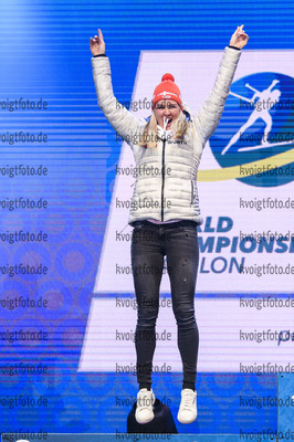 16.02.2020, xkvx, Biathlon IBU Weltmeisterschaft Antholz, Verfolgung Damen, v.l. Denise Herrmann (Germany)  / 