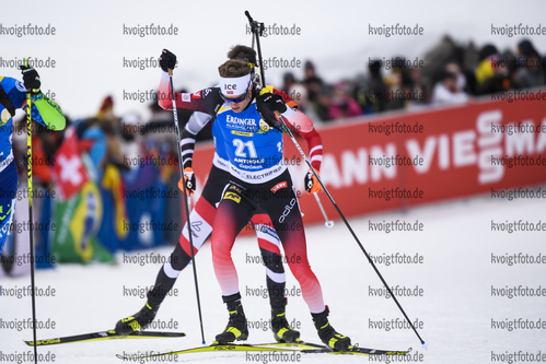 19.02.2020, xkvx, Biathlon IBU Weltmeisterschaft Antholz, Einzel Herren, v.l. Tarjei Boe (Norway) in aktion / in action competes