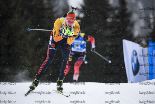 19.02.2020, xkvx, Biathlon IBU Weltmeisterschaft Antholz, Einzel Herren, v.l. Johannes Kuehn (Germany) in aktion / in action competes