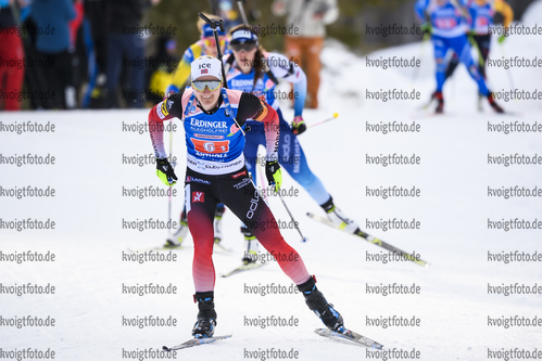 20.02.2020, xkvx, Biathlon IBU Weltmeisterschaft Antholz, Single Mixed Staffel, v.l. Marte Olsbu Roiseland (Norway) in aktion / in action competes