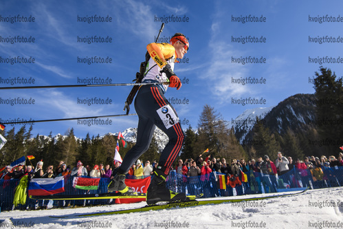 22.02.2020, xkvx, Biathlon IBU Weltmeisterschaft Antholz, Staffel Herren, v.l. Philipp Horn (Germany) in aktion / in action competes