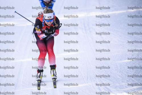 22.02.2020, xkvx, Biathlon IBU Weltmeisterschaft Antholz, Staffel Damen, v.l. Tiril Eckhoff (Norway) in aktion / in action competes