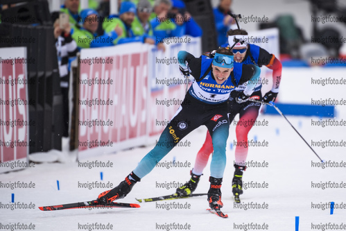 23.02.2020, xkvx, Biathlon IBU Weltmeisterschaft Antholz, Massenstart Herren, v.l. Emilien Jacquelin (France) im Ziel / in the finish