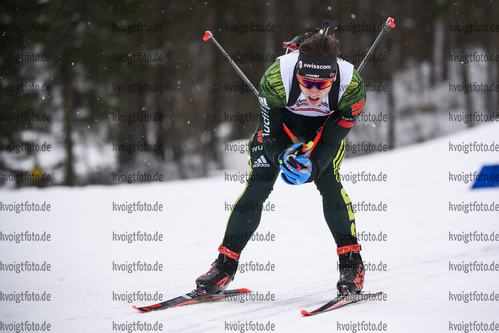 28.02.2020, xkvx, Biathlon DSV Deutschlandpokal Ruhpolding, Sprint - maennlich, v.l. Jonas Gloeckner (Germany)  / 