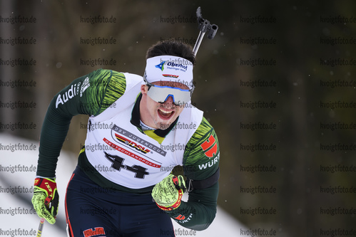 28.02.2020, xkvx, Biathlon DSV Deutschlandpokal Ruhpolding, Sprint - maennlich, v.l. Hendrik Rudolph (Germany)  / 