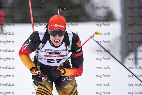 28.02.2020, xkvx, Biathlon DSV Deutschlandpokal Ruhpolding, Sprint - maennlich, v.l. Simon Kaiser (Germany)  / 