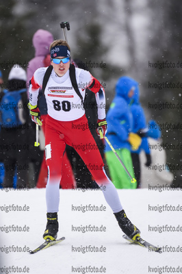 28.02.2020, xkvx, Biathlon DSV Deutschlandpokal Ruhpolding, Sprint - maennlich, v.l. Iven Hickmann (Germany)  / 