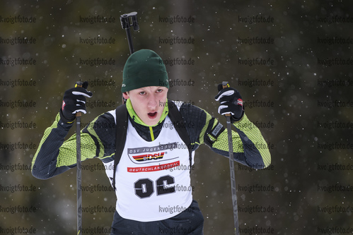 28.02.2020, xkvx, Biathlon DSV Deutschlandpokal Ruhpolding, Sprint - maennlich, v.l. Adrian Franz (Germany)  / 