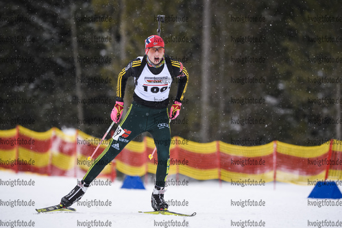 28.02.2020, xkvx, Biathlon DSV Deutschlandpokal Ruhpolding, Sprint - maennlich, v.l. Ansgar Klein (Germany)  / 
