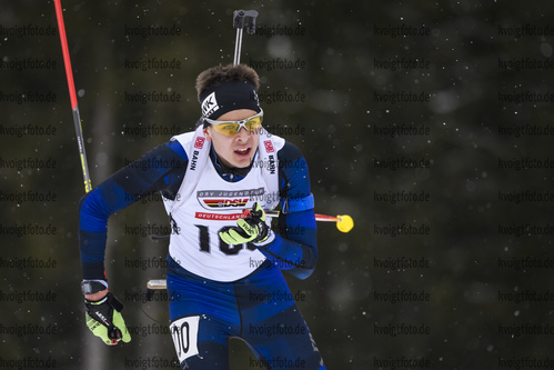 28.02.2020, xkvx, Biathlon DSV Deutschlandpokal Ruhpolding, Sprint - maennlich, v.l. Luca Nicolussi (Germany)  / 