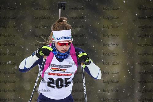 28.02.2020, xkvx, Biathlon DSV Deutschlandpokal Ruhpolding, Sprint - weiblich, v.l. Amy Fabienne Dunkel (Germany)  / 