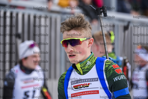 29.01.2020, xkvx, Biathlon DSV Deutschlandpokal Ruhpolding, Massenstart - maennlich, v.l. Domenic Endler (Germany)  / 