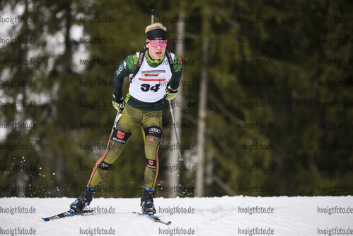 29.01.2020, xkvx, Biathlon DSV Deutschlandpokal Ruhpolding, Massenstart - maennlich, v.l. Erik Weick (Germany)  / 