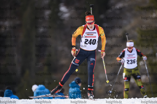 29.01.2020, xkvx, Biathlon DSV Deutschlandpokal Ruhpolding, Massenstart - weiblich, v.l. Mareike Braun (Germany)  / 