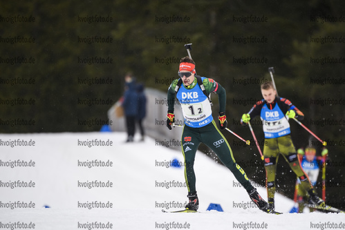 01.03.2020, xkvx, Biathlon DSV Deutschlandpokal Ruhpolding, Staffel - maennlich, v.l. Simon Kaiser (Germany)  / 