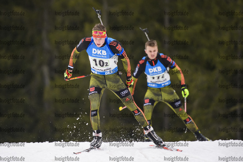 01.03.2020, xkvx, Biathlon DSV Deutschlandpokal Ruhpolding, Staffel - maennlich, v.l. Tim Wolter (Germany)  / 