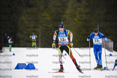 01.03.2020, xkvx, Biathlon DSV Deutschlandpokal Ruhpolding, Staffel - maennlich, v.l. Felix Kuschel (Germany)  / 