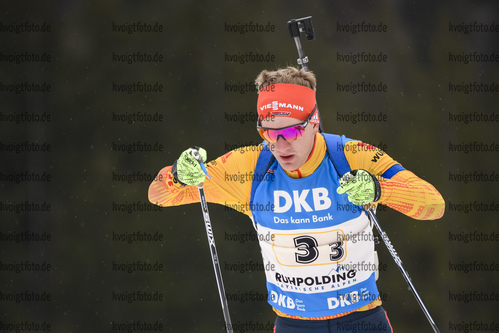 01.03.2020, xkvx, Biathlon DSV Deutschlandpokal Ruhpolding, Staffel - maennlich, v.l. Tim Grotian (Germany)  / 