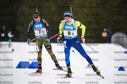 01.03.2020, xkvx, Biathlon DSV Deutschlandpokal Ruhpolding, Staffel - maennlich, v.l. Frederik Madersbacher (Germany)  / 
