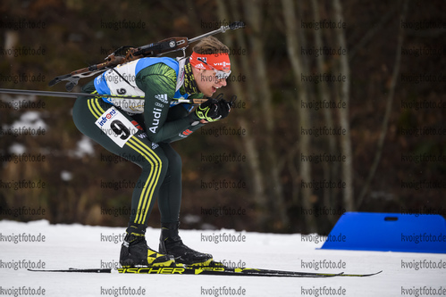 01.03.2020, xkvx, Biathlon DSV Deutschlandpokal Ruhpolding, Staffel - maennlich, v.l. Marvin Schumacher (Germany)  / 