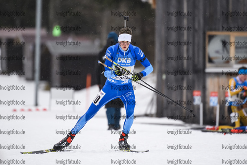 01.03.2020, xkvx, Biathlon DSV Deutschlandpokal Ruhpolding, Staffel - maennlich, v.l. Justin Stauss (Germany)  / 