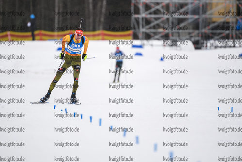 01.03.2020, xkvx, Biathlon DSV Deutschlandpokal Ruhpolding, Staffel - maennlich, v.l. Philipp Lipowitz (Germany)  / 