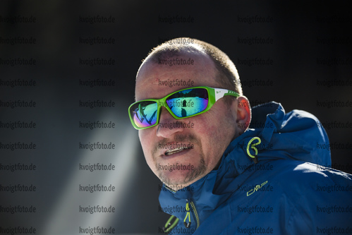 01.03.2020, xkvx, Biathlon DSV Deutschlandpokal Ruhpolding, Staffel - weiblich, v.l. Christian Wolf / Paul Guenther  / 