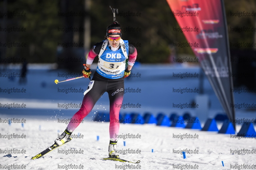 01.03.2020, xkvx, Biathlon DSV Deutschlandpokal Ruhpolding, Staffel - weiblich, v.l. Juliane Fruehwirt (Germany)  / 
