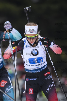 07.03.2020, xkvx, Biathlon IBU Weltcup Nove Mesto na Morave, Staffel Damen, v.l. Tiril Eckhoff (Norway) in aktion / in action competes