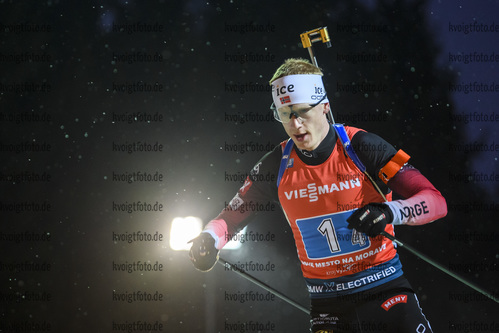 07.03.2020, xkvx, Biathlon IBU Weltcup Nove Mesto na Morave, Staffel Herren, v.l. Johannes Thingnes Boe (Norway) in aktion / in action competes