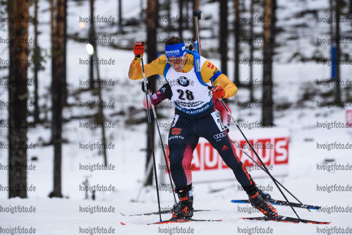 12.03.2020, xkvx, Biathlon IBU Weltcup Kontiolathi, Sprint Herren, v.l. Simon Schempp (Germany) in aktion / in action competes