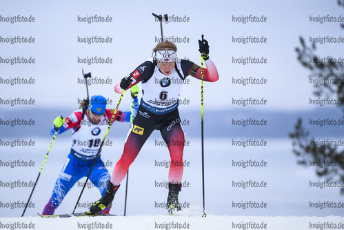 12.03.2020, xkvx, Biathlon IBU Weltcup Kontiolathi, Sprint Herren, v.l. Johannes Dale (Norway) in aktion / in action competes