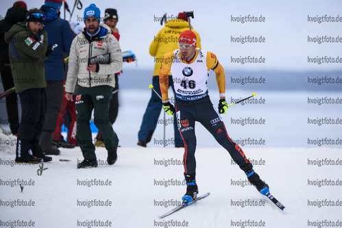 12.03.2020, xkvx, Biathlon IBU Weltcup Kontiolathi, Sprint Herren, v.l. Arnd Peiffer (Germany) in aktion / in action competes
