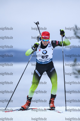 12.03.2020, xkvx, Biathlon IBU Weltcup Kontiolathi, Sprint Herren, v.l. Miha Dovzan (Slovenia) in aktion / in action competes